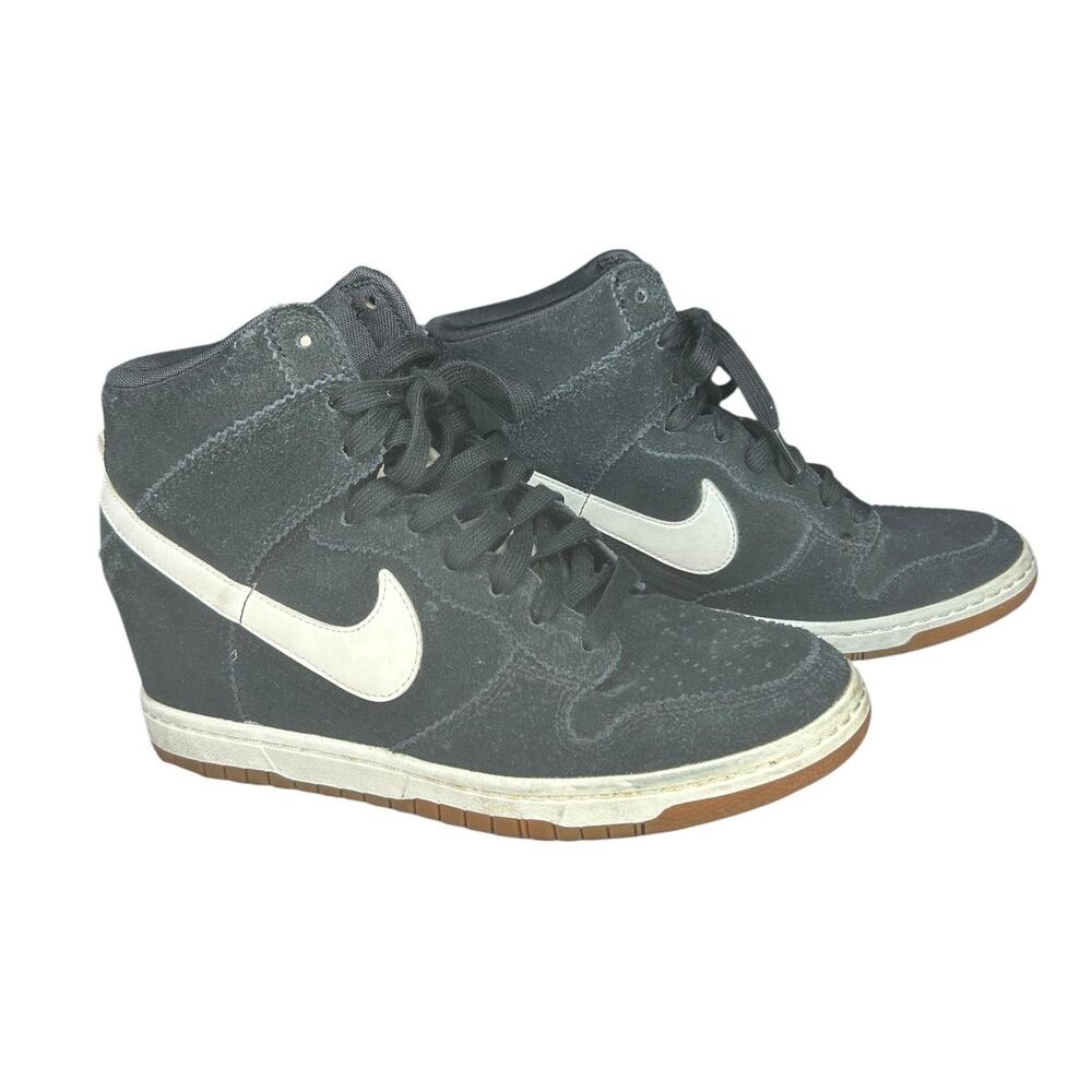 Nike Dunk Sky Hi Black Suede Wedge Sneakers Women’s Size 9.5